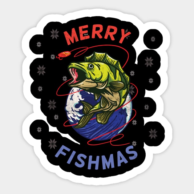 Merry Fishmas Sticker by MGO Design